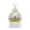 11.5" LED Winter Scene with Deer Snow Globe Lantern